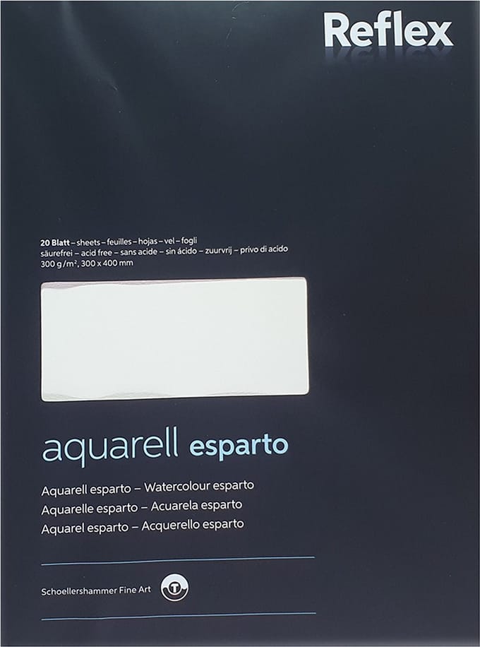 Aquarelpapier Esparto 30x40cm 300g/m2 blok 20 vel VF5004252