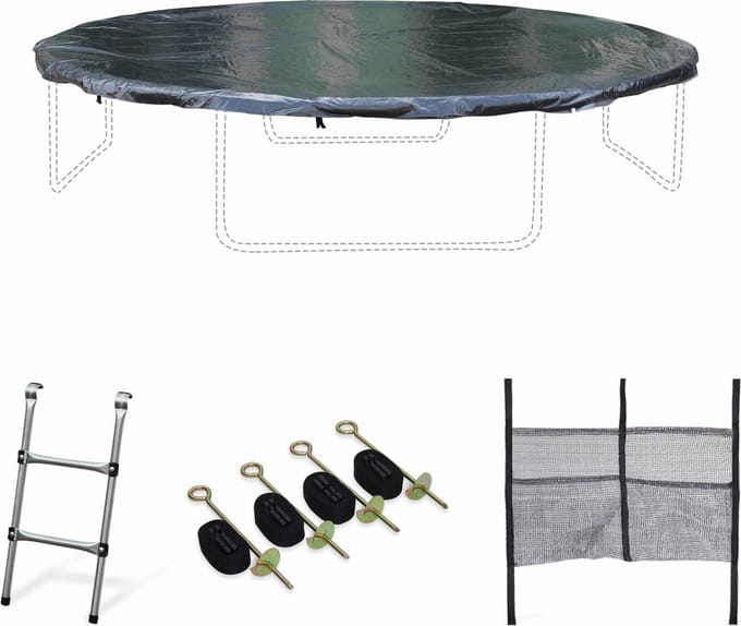 sweeek - Accessoireset voor trampoline met een diameter van 250 tot 490 cm
