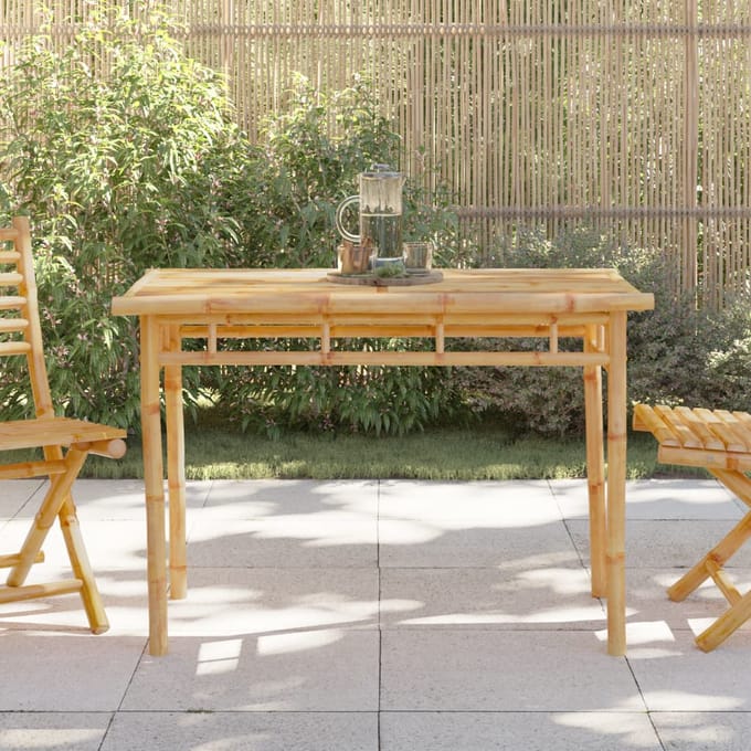 vidaXL - Tuintafel - 110x55x75 - cm - bamboe