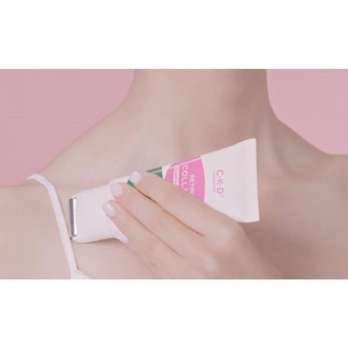 CKD Retino Collageen Gua Sha Nek Rimpel Crème 50ml + Collageen Ampul 1ml 3p set, 1 set pink