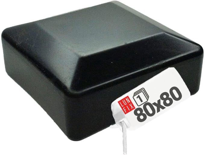 LUN FIX - Buiskap - 80x80 mm - Square - 1 piece - Zwart