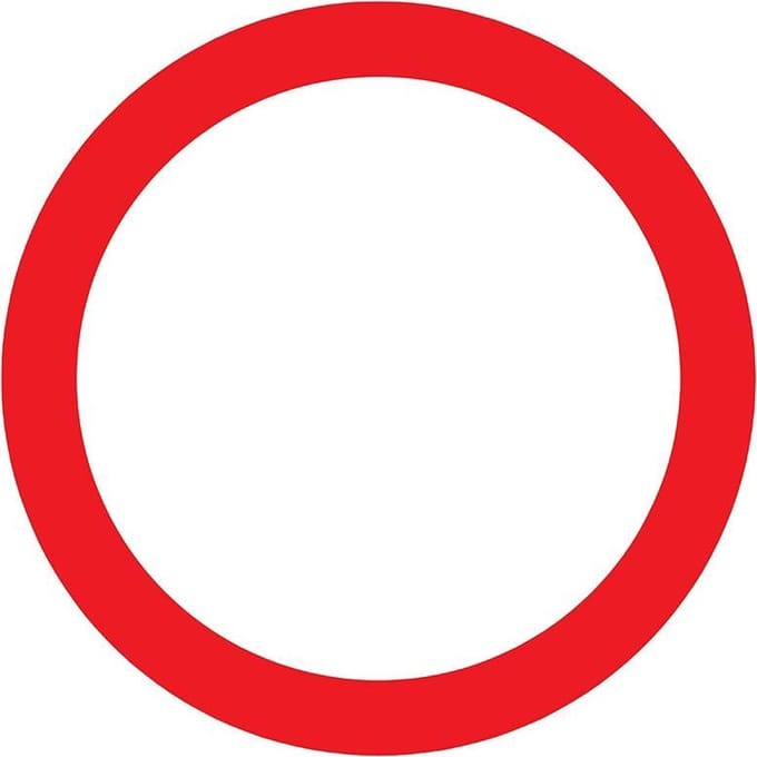 Pickup bord rond diameter 30 cm - Verbodsbord algemeen