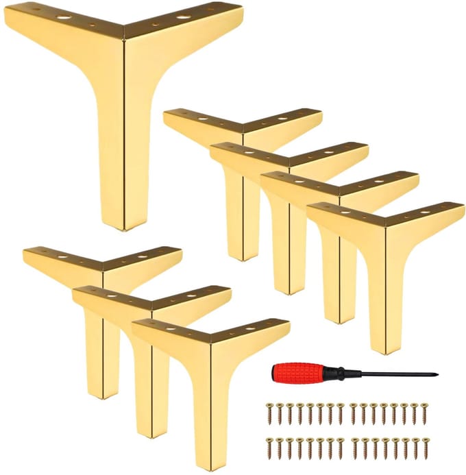 Meubelpoten (13cm/8 stuks, Goud)