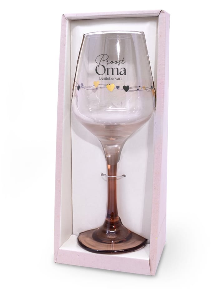 Sparkling wijnglas | Thema: Oma | Inhoud: 350ml | Kleur: Roze