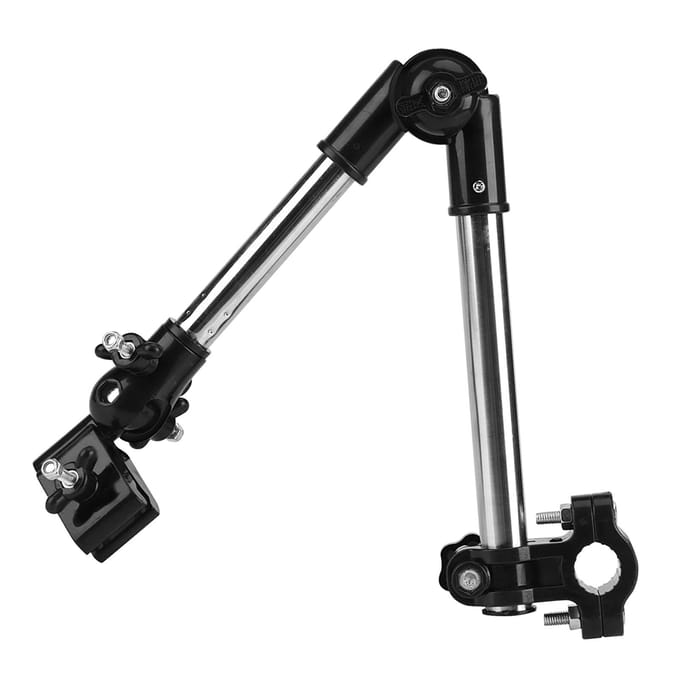 Support de parapluie extensible réglable à 360 degrés pour poussette, landau, vélo, chaise, noir noir