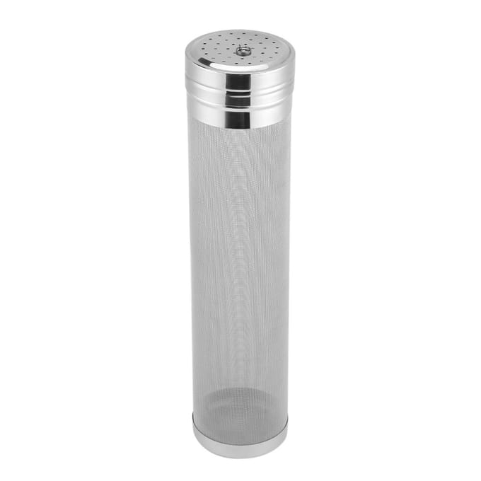 300 Micron RVS Gaas Bierfilter voor Zelfgebrouwen Thuisbier Thuiskoffie Dry Hopper white