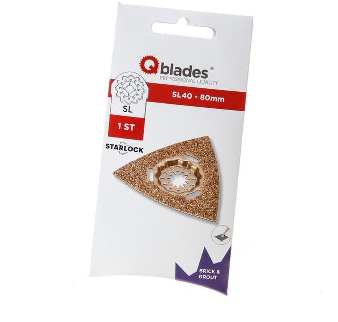 Qblades slijpdriehoek hm 80mm sl40-1st ( a 1 pak )