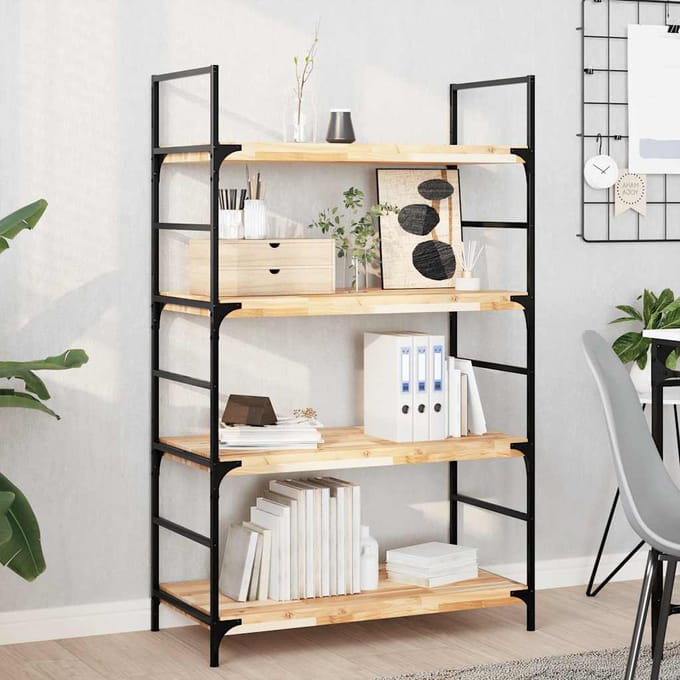 vidaXL - Wandschappen - 2 - st - zwevend - 80x40x4 - cm - onbehandeld - acaciahout