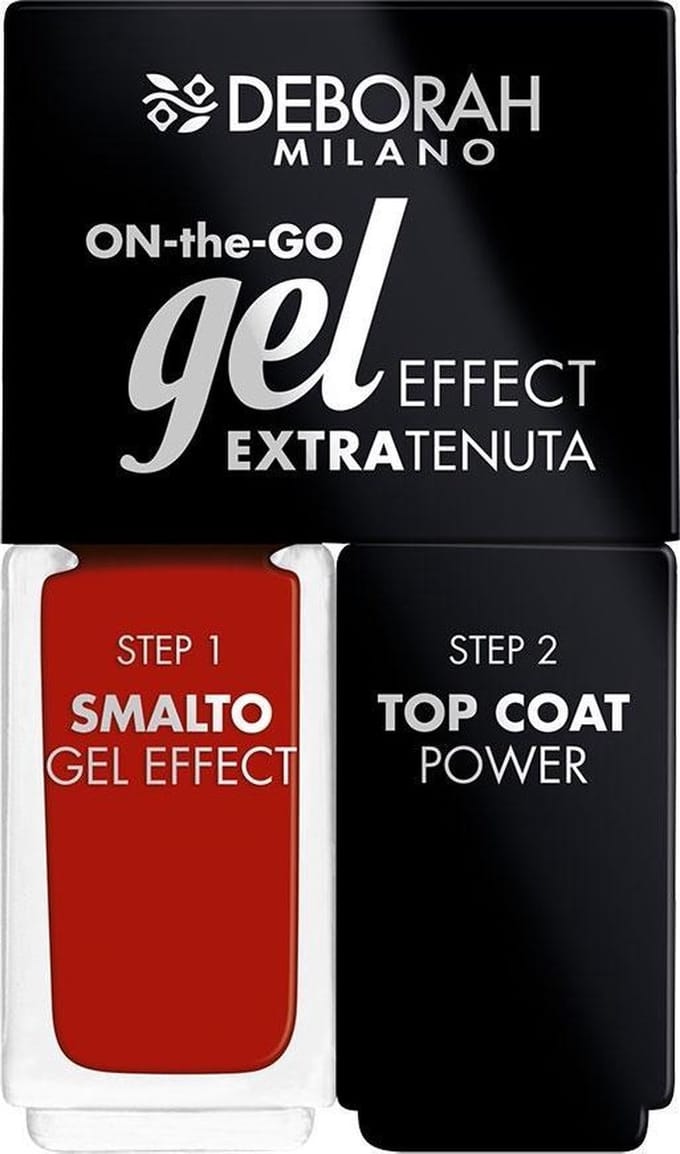 Deborah Milano Duo On-The-Go Gel Effect Nail Enamel 09 Red