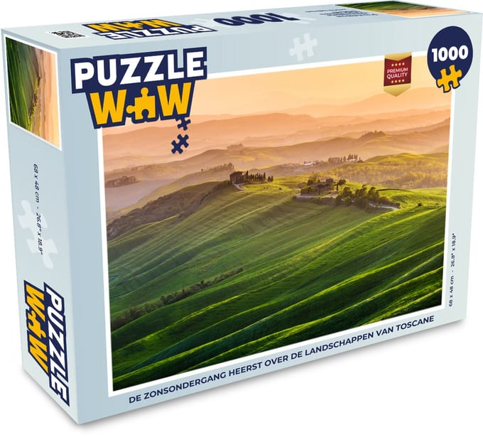Puzzel Toscane - Landschap - Heuvels - Legpuzzel - Puzzel 1000 stukjes volwassenen