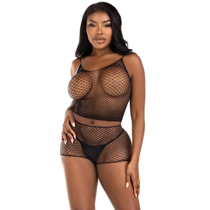Damestanktop en shorty set Leg Avenue (x2)