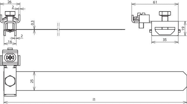 Dehn aardpijpklem D 27-114mm met aansluitklem 2x4-25mm2 - 540911