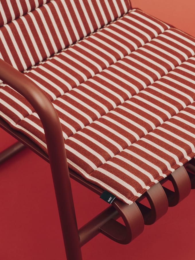 HAY Terrazza zitkussen, opvouwbaar - HAYTerrazzaTerracottaboldstripe