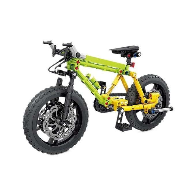 2 Stijlen Fiets Constructieblokken Mountainbike Simulatie Auto Educatief Gemonteerd Speelgoed