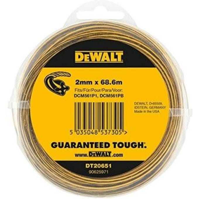 DeWALT grastrimmerdraad DT20651-QZ 2mm x 68.6m