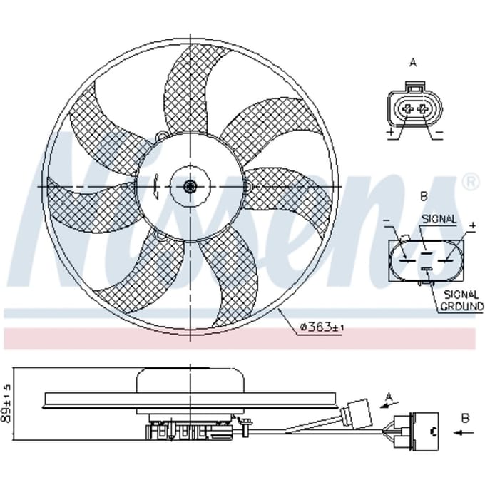 Koelventilatorwiel, motorkoeling NISSENS 850020