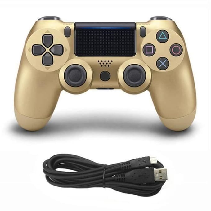 Draadloze controller - VOLA - Double Shock 4 - Bluetooth - PS4 - Kleur Goud goud