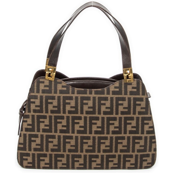 Vintage FF Zip Tote   handtas