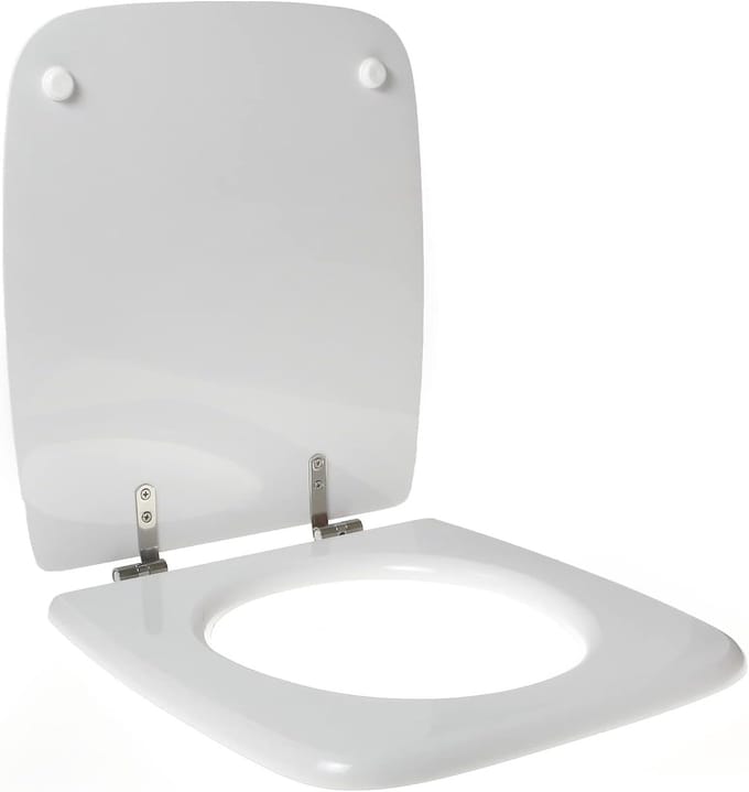 Toiletbril - WC zitting - Badkamer vernieuwen - Hout met polyester - 405 x 360 mm - Wit