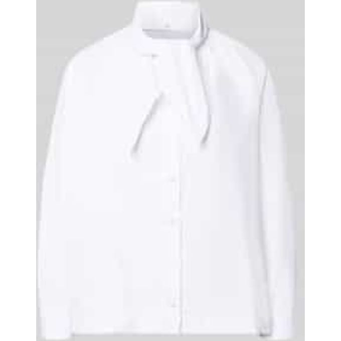 Regular fit overhemdblouse van katoenmix met opstaande kraag