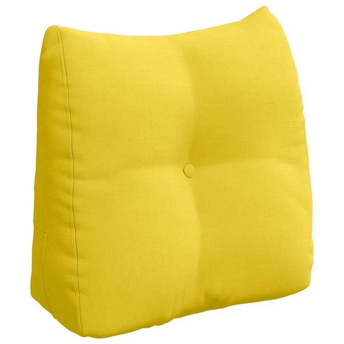 vidaXL - Rugkussen - Licht - Geel - 45 - x - 24 - x - 50 - cm - Stof