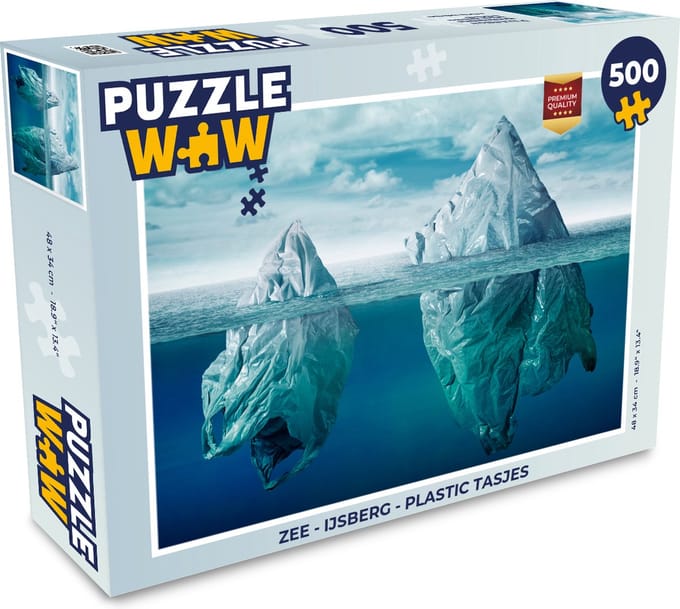 Puzzel Zee - IJsberg - Plastic tasjes - Legpuzzel - Puzzel 500 stukjes