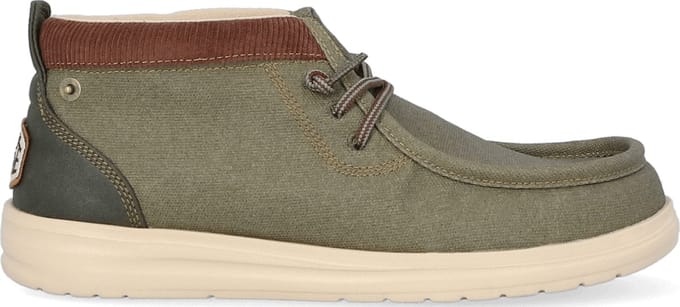 HEYDUDE - Wally Mid GripR Workwear Heren Instappers Dusty Olive - Maat 42