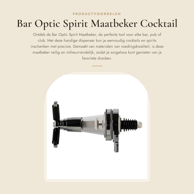 Dailygoods- Maatbeker 25ml - Drankdispenser - Schenker - Bar Tool - Wandgemonteerd - Voedingskwaliteit materialen