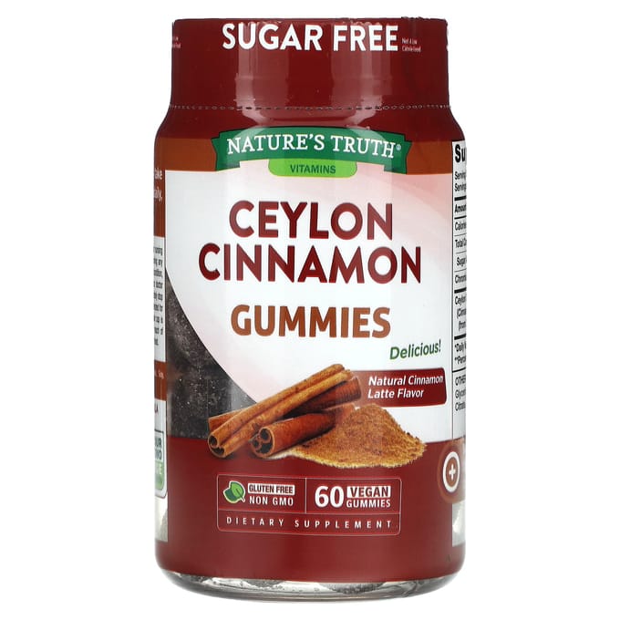 Nature's Truth, Ceylon kaneel, 60 veganistische gummies