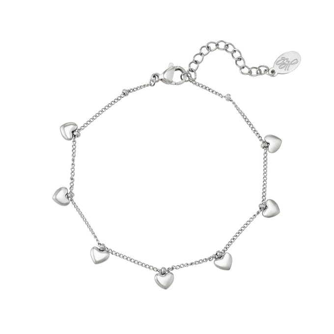 Bracelet with heart charms | Cadeau voor haar | Tieners | Moederdag