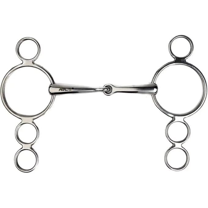 3 of 4 rings bit voor verstelbaar paard Metalab