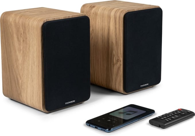 Thomson - Boekenplank Speaker Set - WS602DUO - Hout