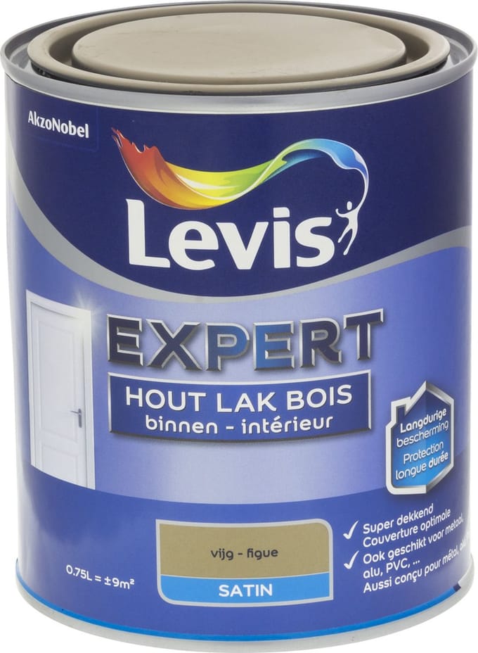 Levis - Expert Hout Lak Binnen Satin - Vijg - 0,75 L