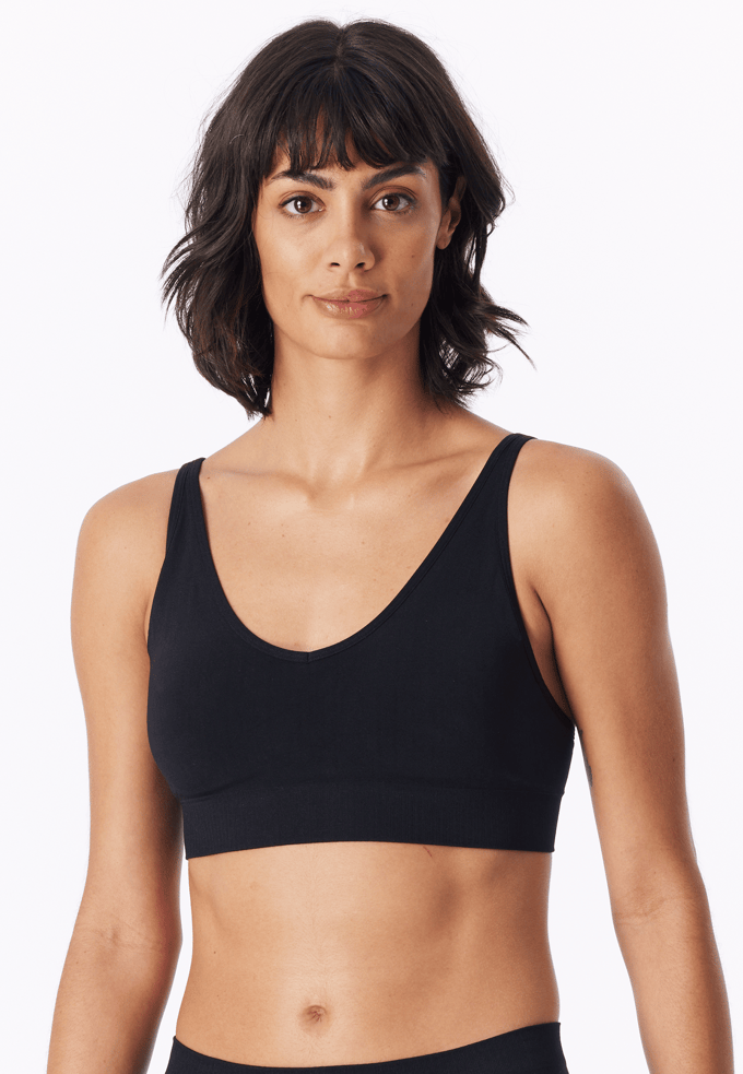 Zachte BH met uitneembare pads, zwart  Classic Seamless M