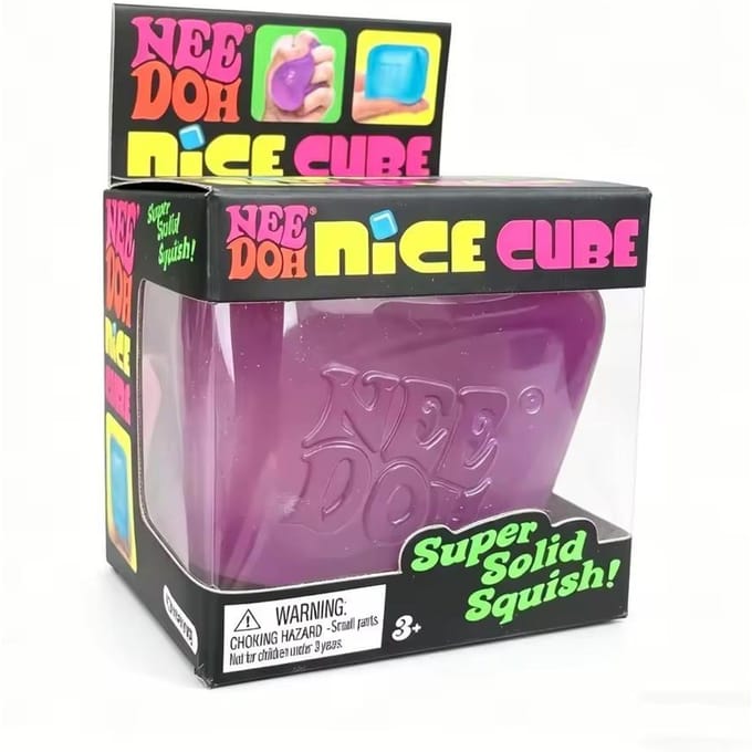 Needoh Nice Cube Sensorische Stressverlichter Fidget Tool voor Angst & Focus Bureau Sensorische Kubus voor Volwassenen & Kinderen