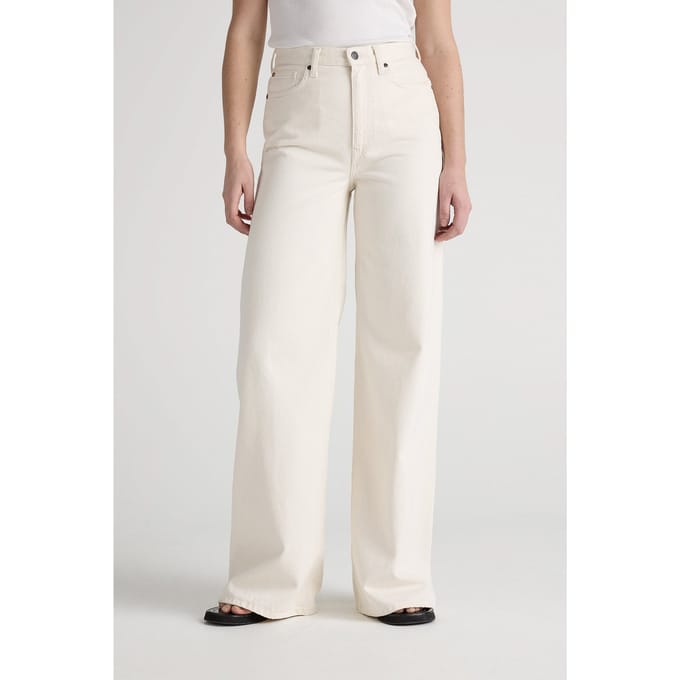 Mud Jeans Sara High Loose Natural Größe: W31L32 | Stoffhosen Outlet | Damen