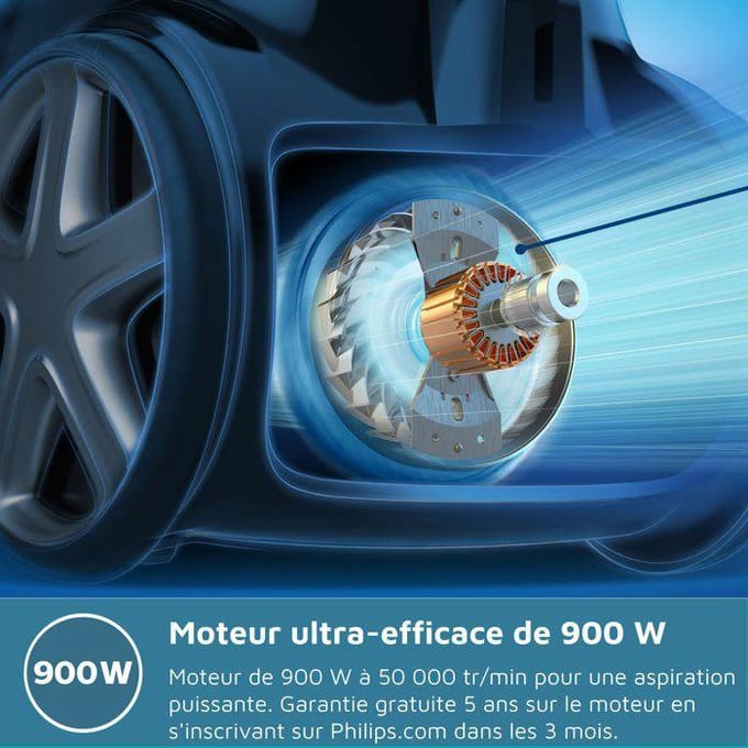 Philips Performer Compact 3000 Series XD3100/06 - Stofzuiger met Zak - Paars - + 2 Extra Mondstukken