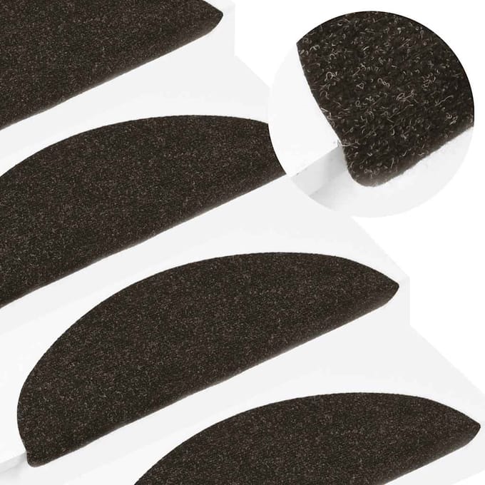 vidaXL - Trapmatten - zelfklevend - 10 - st - 56x17x3 - cm - antracietkleurig