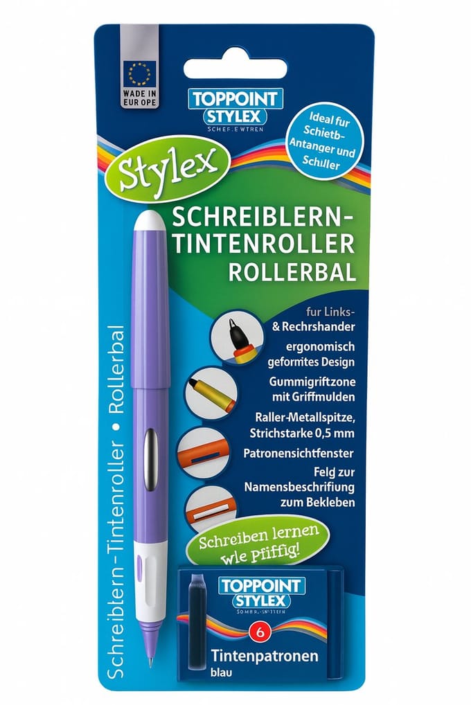 Toppoint Rollerbalpen – Met Vulling - Paars - Soepel Schrijvend