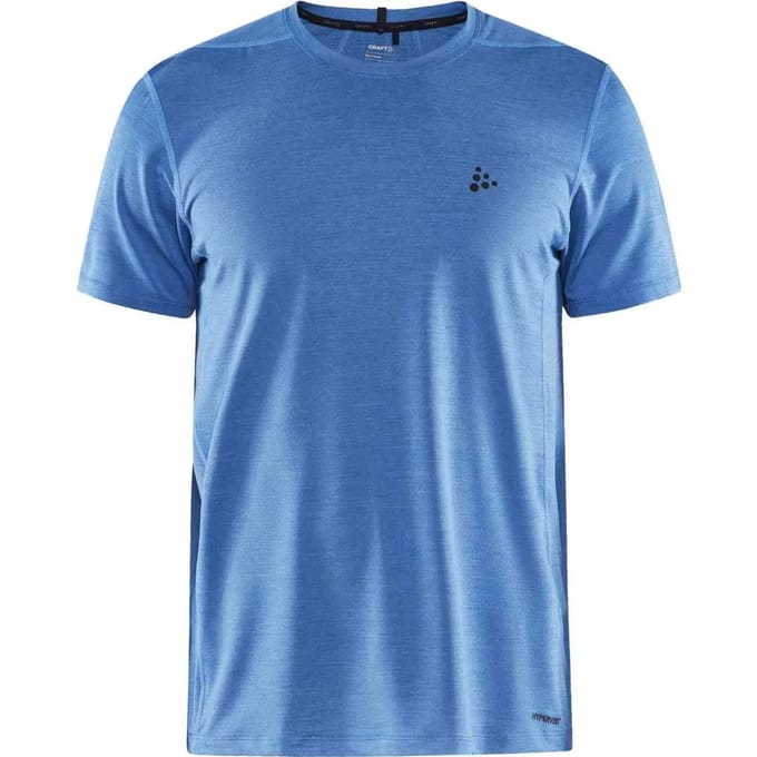 Craft Adv Essence Melange T-shirt Met Korte Mouwen Blauw L Man