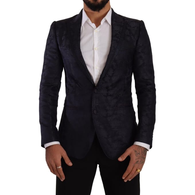 Bloemige Brocade Blazer Slim Fit