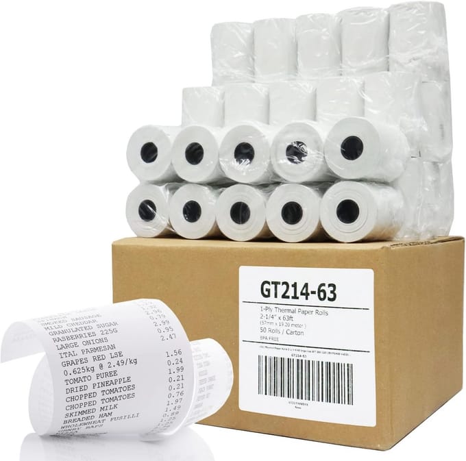 50 Thermisch Papier Rollen voor Betaalterminals