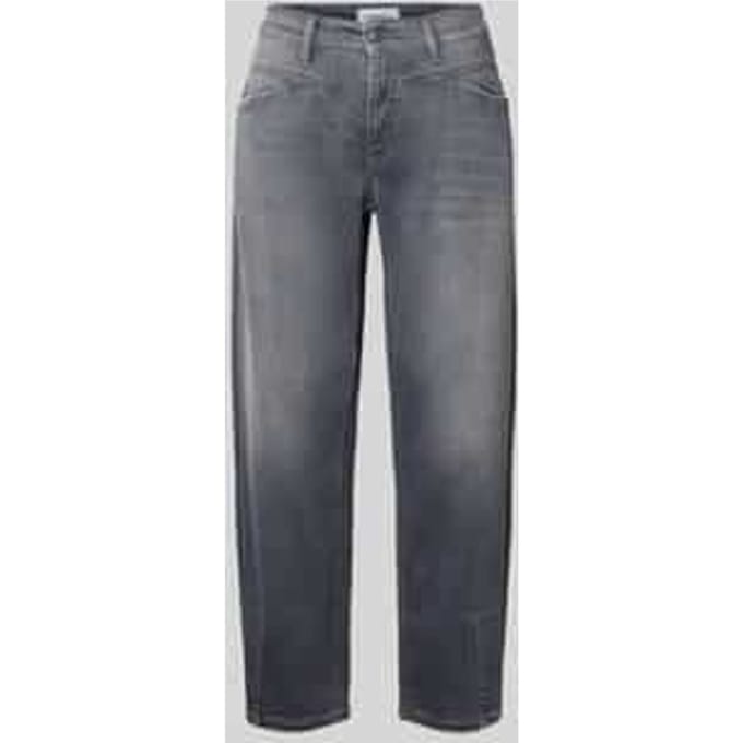 Straight fit jeans met siernaden, model 'Elin'