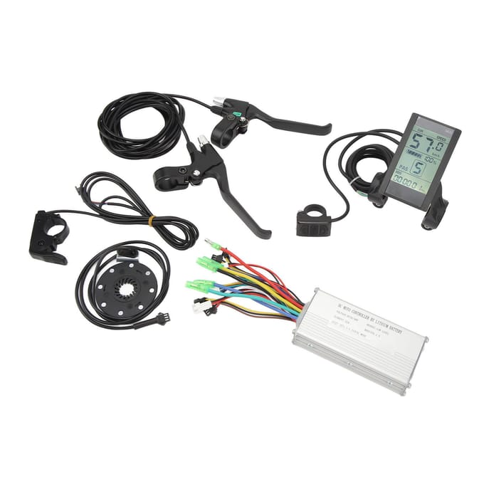 Elektrische Fiets Lithium Batterij Ombouwset 22A Controller S830 Display Duimgashendel Vermogen gray