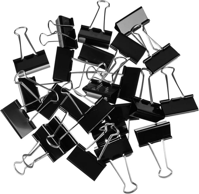 Foldback Clips - Bindclips - Documenten Organiseren - Robuust Gelegeerd Staal - 51 mm - Zwart