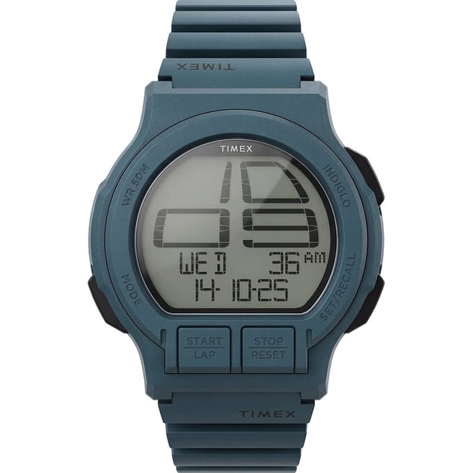 Timex Atlantis Digital TW5M73800 Horloge - Resin - Blauw - Ø 46 mm