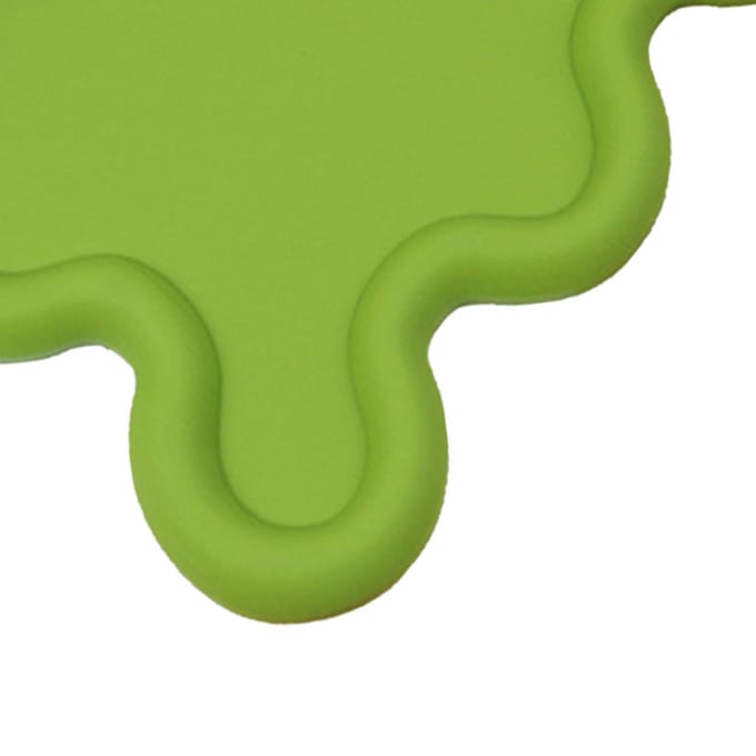 Sous-tasse PVC Forme Irrégulière Résistant à la Chaleur Imperméable Sous-plat Ménager pour Cuisine Vert bleu