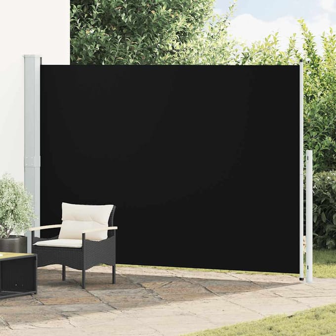 vidaXL - Tuinscherm - uittrekbaar - 200x314 - cm - zwart