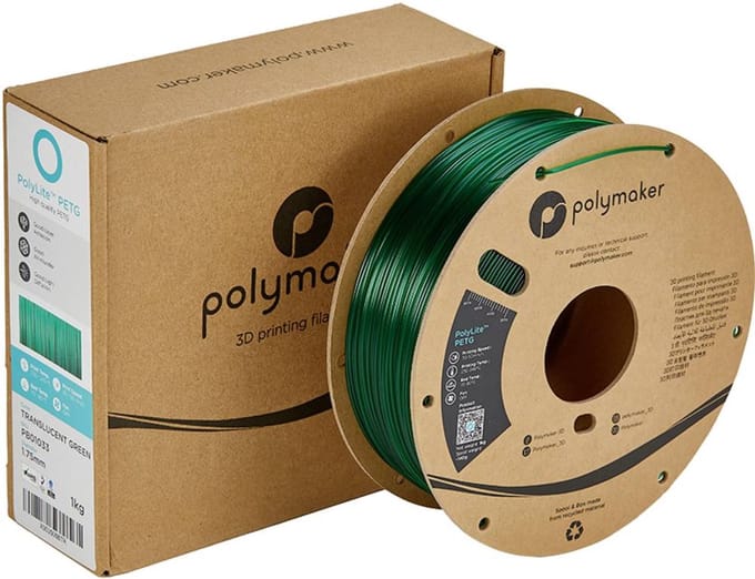 Polymaker Polylite PETG 3D Filament 1,75mm 1kg Transparant Groen