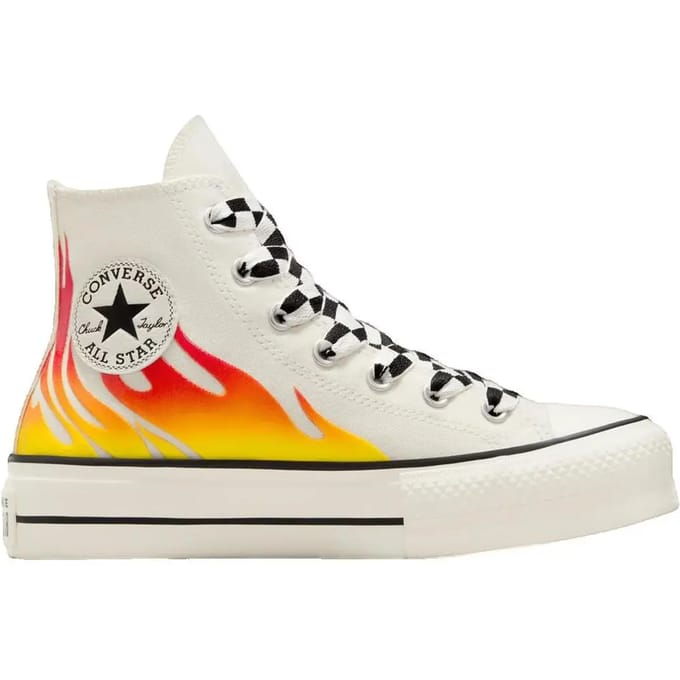 CONVERSE CHUCK TAYLOR ALL STAR LIFT PLATFORM FLAMES Wit 37 EU